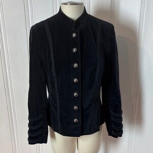 Elegant Black Velvet Women's Jacket